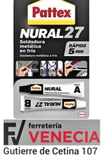 Soldadura metálica en frio,Nural 27,soldadura Pattex, soldadura Nural,