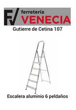 Escalera de aluminio de 6 peldaños, escalera para comunidades, 