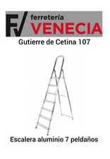 Escalera de aluminio de 7 peldaños,