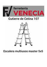 Escalera 5x5, Escalera multiusos, Escalera para trabajar,