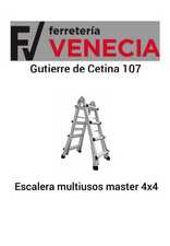 Escaleras multiuso, Escalera 4x4, Escalera de aluminio,