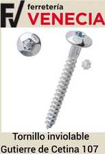 Tornillos inviolables, Tornillo inviolable ciudad lineal,varias medidas de tornillos,