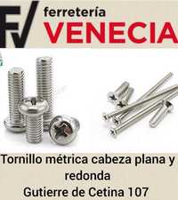 Tornillos métrica cabeza plana, Tornillo métrica cabeza redonda, Tornillos de métrica,